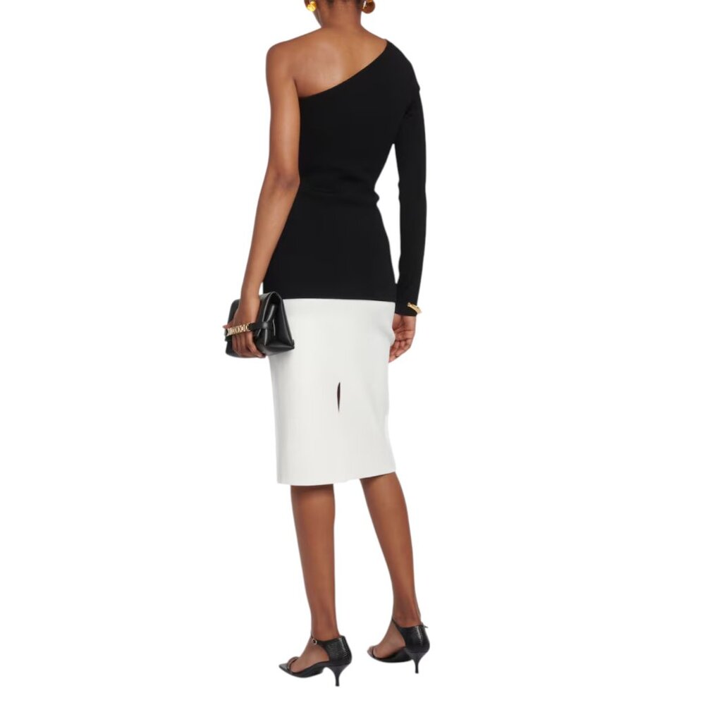 NWT Victoria Beckham VB Body One Shoulder Top Black Size UK 10 (US 6) -MSRP $540 - Picture 3 of 5